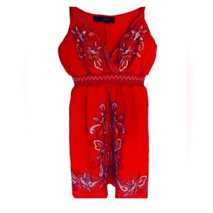 HS HeartSoul Orange with Spaghetti Straps Top L